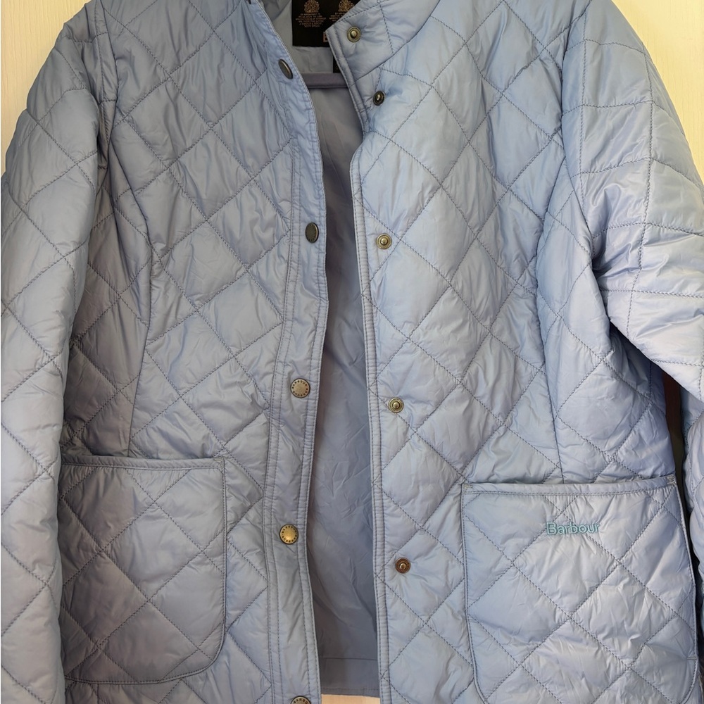 Barbour Women's Light Blue Quilted Puffer Jacket